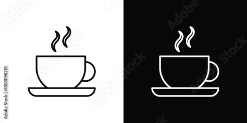 Coffee icon thin line outline concept. Linear style icon. Editable stroke. Vector