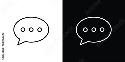 Comments icon thin line outline concept. Linear style icon. Editable stroke. Vector