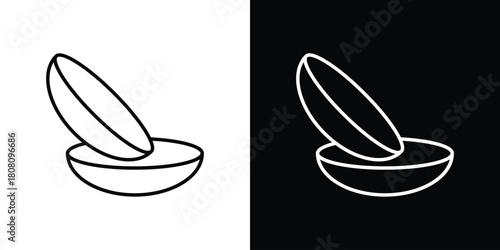 contact lenses icon thin line outline concept. Linear style icon. Editable stroke. Vector