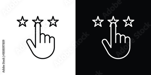 Customer feedback icon thin line outline concept. Linear style icon. Editable stroke. Vector