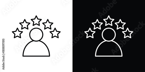 Customer loyalty icon thin line outline concept. Linear style icon. Editable stroke. Vector