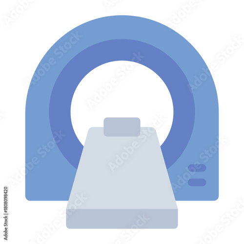 MRI flat icon. Scanner for body imaging. In hospital diagnostics