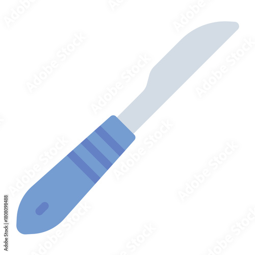 Scalpel flat icon. Small sharp blade for surgery. Used in medical procedures