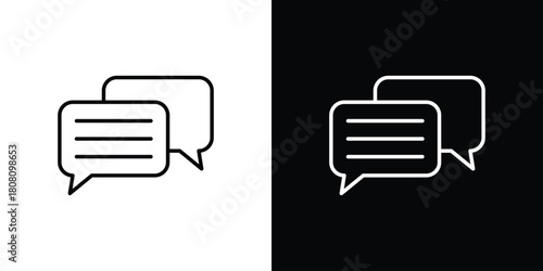Discussion icon thin line outline concept. Linear style icon. Editable stroke. Vector