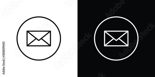 Email icon thin line outline concept. Linear style icon. Editable stroke. Vector