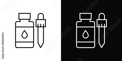 Essential oils icon thin line outline concept. Linear style icon. Editable stroke. Vector