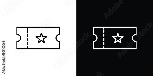 Event ticket icon thin line outline concept. Linear style icon. Editable stroke. Vector