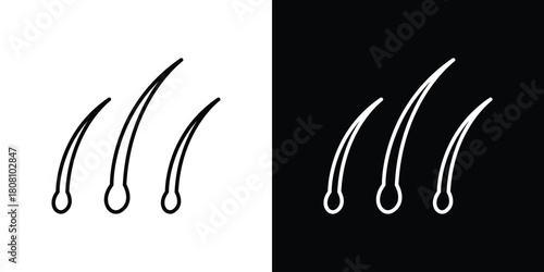 Hair icon thin line outline concept. Linear style icon. Editable stroke. Vector
