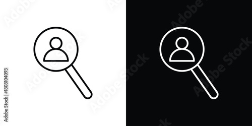 Hiring icon thin line outline concept. Linear style icon. Editable stroke. Vector