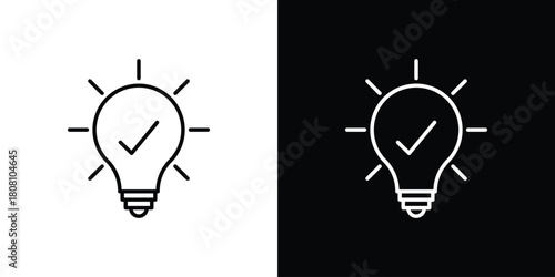 Idea icon thin line outline concept. Linear style icon. Editable stroke. Vector
