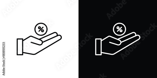 Interest icon thin line outline concept. Linear style icon. Editable stroke. Vector