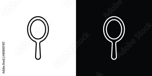Mirror icon thin line outline concept. Linear style icon. Editable stroke. Vector