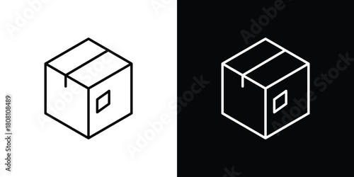 Package icon thin line outline concept. Linear style icon. Editable stroke. Vector