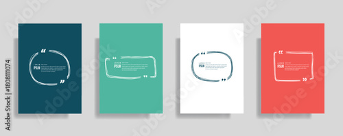 Modern quote templates on colorful backgrounds provide versatile design elements for presentations and social media posts, adding visual appeal