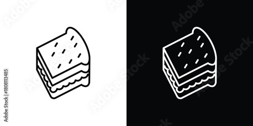 Sandwich icon thin line outline concept. Linear style icon. Editable stroke. Vector