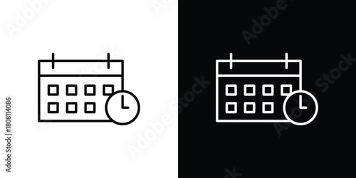 Schedule icon thin line outline concept. Linear style icon. Editable stroke. Vector