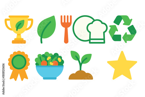 Eco-friendly, sustainability filled icon set: nature, recycling, organic symbols