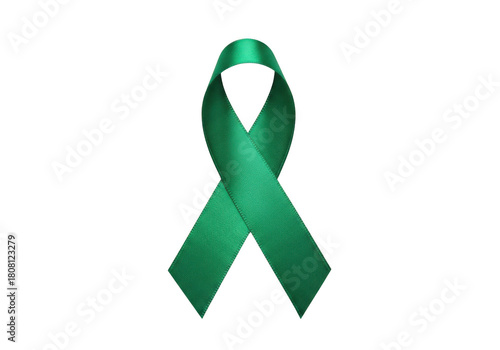 Wallpaper Mural Green awareness ribbon, isolated on transparent background grainy Torontodigital.ca