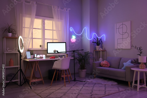 Interior of blogger's room ...