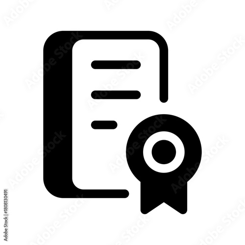 Certificate Icon Vector Symbol Design Illustration