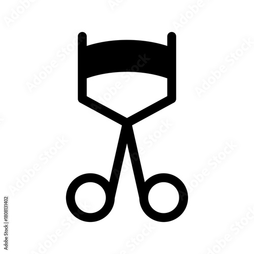 Eyelash Curler Icon Vector Symbol Design Illustration