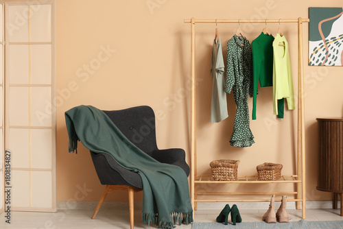 Interior of dressing room w...