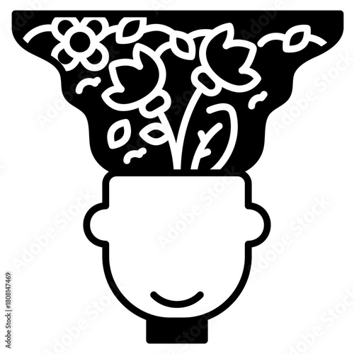 Mindfulness Black Fill Icon
