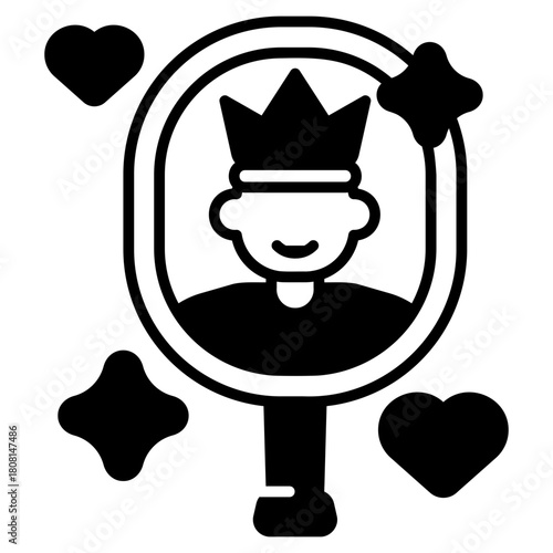 Self Acceptance Black Fill Icon