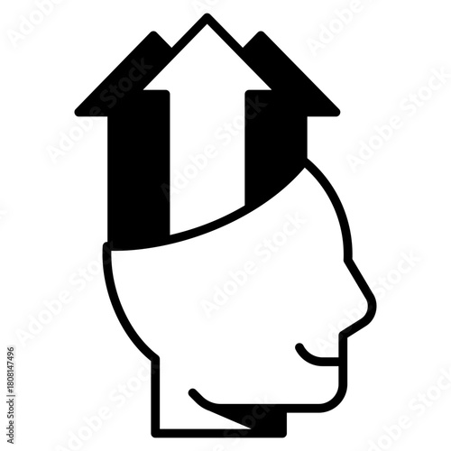 Personal Growth Black Fill Icon