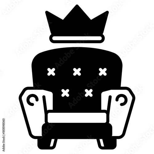 VIP Lounge Black Fill Icon
