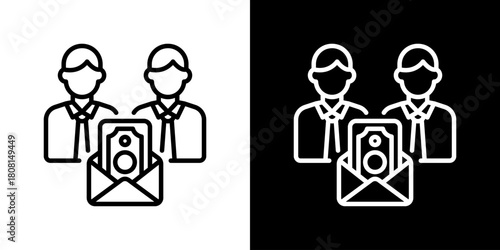 Payroll  Icon Line Styles Vector Illustration 