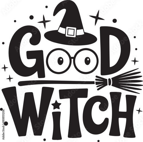Good witch halloween svg design
