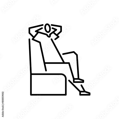 relax outline icon. rest illustration.