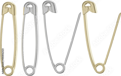 safety pin isolated