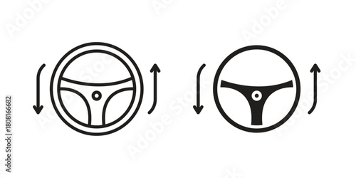 Autopilot icon symbols. app and web UI solid and line icon, EPS10