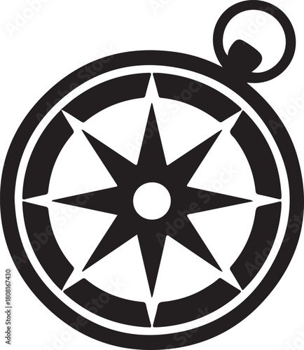Compass Icon Flat Graphic Design