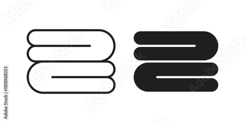 blanket icon symbols. app and web UI solid and line icon, EPS10