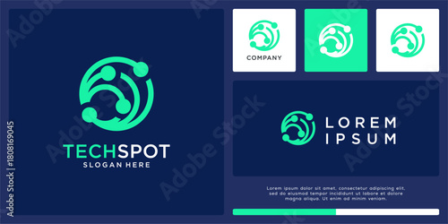 Signal tech spot global logo design