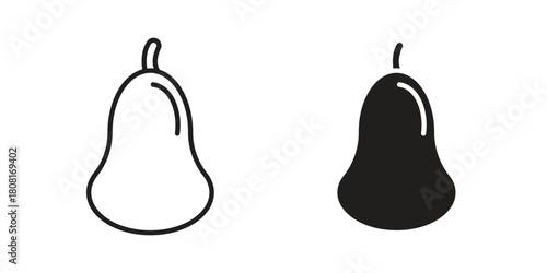 Butternut squash icon symbols. app and web UI solid and line icon, EPS10