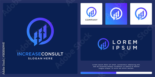 Increase consulting logo design template