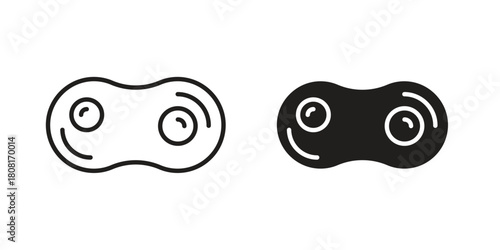 Cell division icon symbols. app and web UI solid and line icon, EPS10