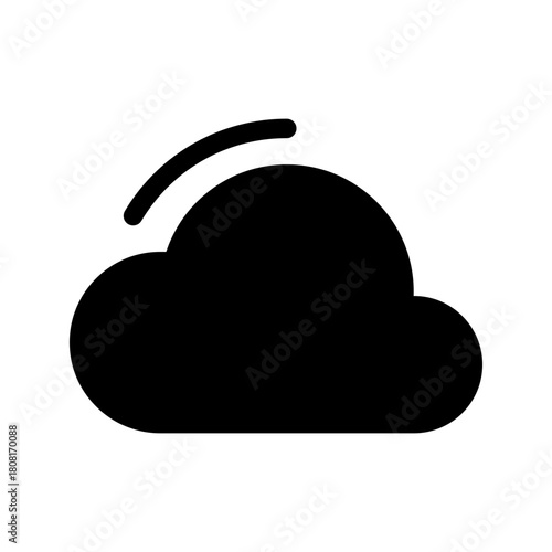 Cloudy Icon Vector Symbol Design Illustration
