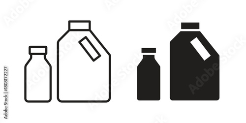 Cleaning products icon symbols. app and web UI solid and line icon, EPS10