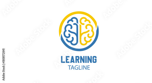 Futuristic Brain Logo for Innovation and Education creative neural science intelligence