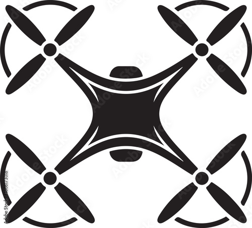 Drone icon vector solid logo illustration. Flat and line style for graphic design