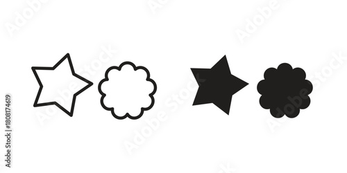 Cookie cutter icon symbols. app and web UI solid and line icon, EPS10