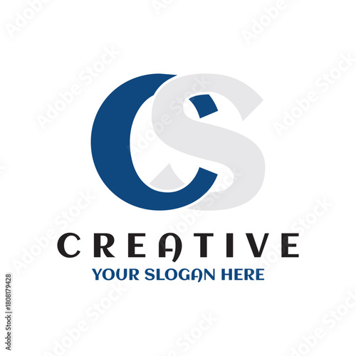 Letter CS logo design. creative minimal cs monochrome monogram symbol. C S Universal elegant vector emblem. Premium business logotype. Graphic alphabet symbol
