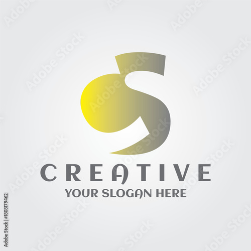 Letter CS logo design. creative minimal cs monochrome monogram symbol. C S Universal elegant vector emblem. Premium business logotype. Graphic alphabet symbol