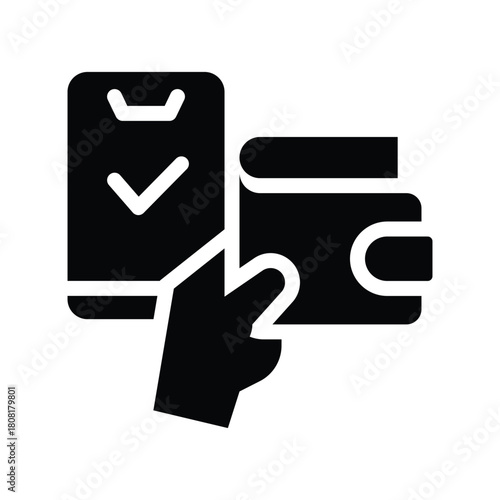 payment method glyph icon illustration vector graphic.eps