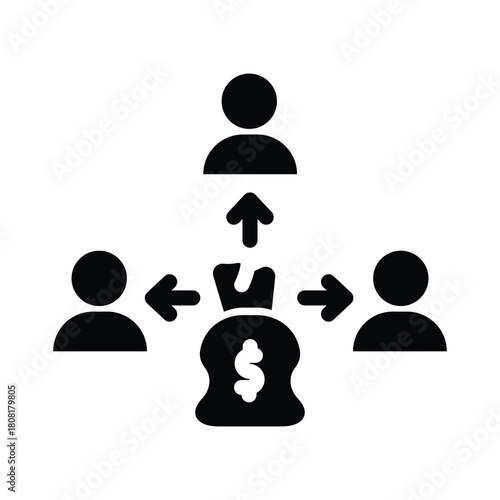  crowdfunding glyph icon illustration vector graphic.eps